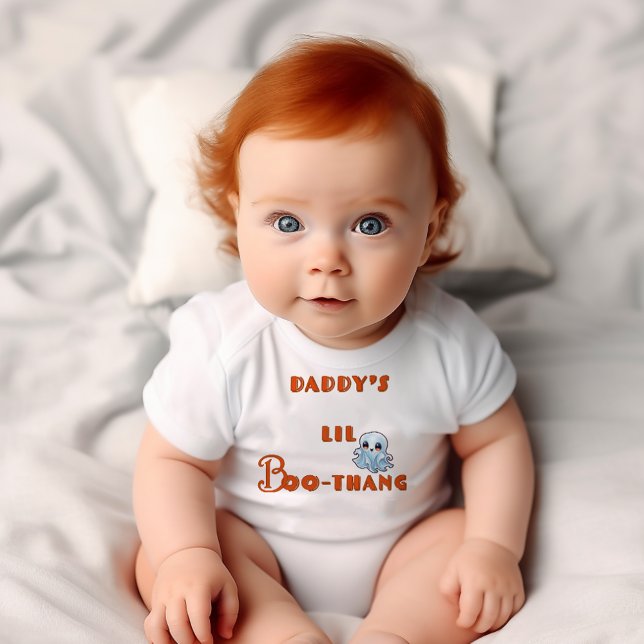 Cute "Daddy's LiL Boo-Thang" Halloween  Baby Bodysuit (Creator Uploaded)