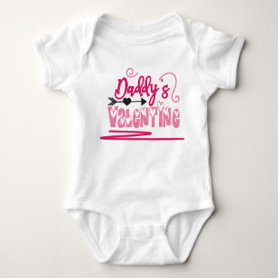 Cute Daddy's Valentine New Baby Valentines Day Baby Bodysuit