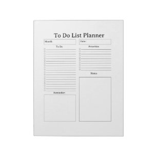 Cute Daily To‑Do List Notepad 