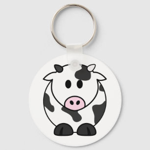 Cute Dairy Cow Key Ring