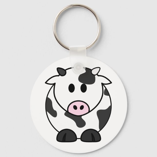 Cute Dairy Cow Key Ring (Front)