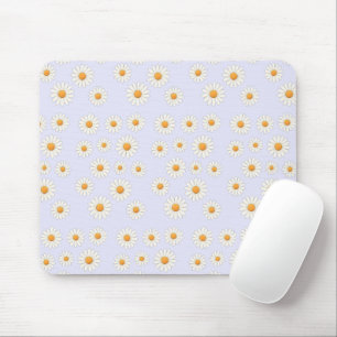 Cute Daisy Floral – Aesthetic Desk Accessory - Mouse Pad