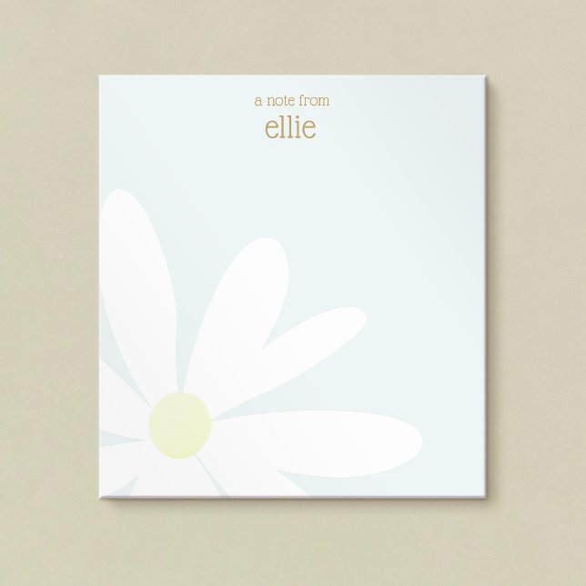 Cute Daisy Floral Personalized Notepad (Creator Uploaded)
