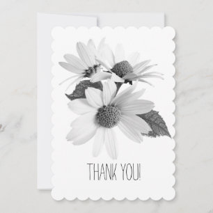 Cute Daisy Floral Thank You Note Card