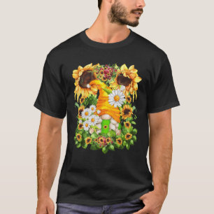 Cute Daisy Flower Gnome For Women And Summer Sunfl T-Shirt