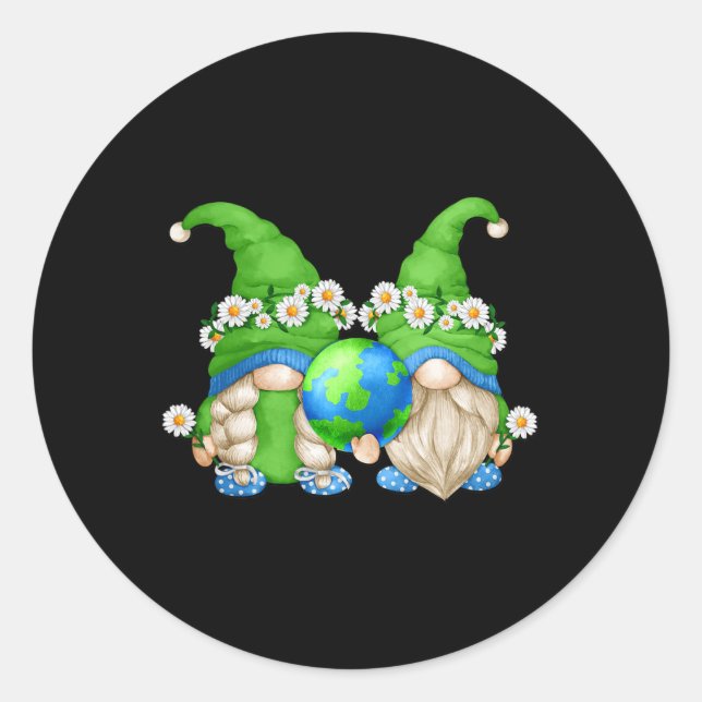 Cute Daisy Flower Hippie Couple For Mum And Dad Ea Classic Round Sticker (Front)