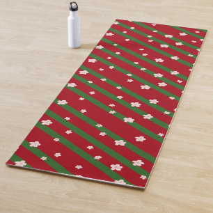 Cute Daisy Flower Merry Christmas Party  Yoga Mat
