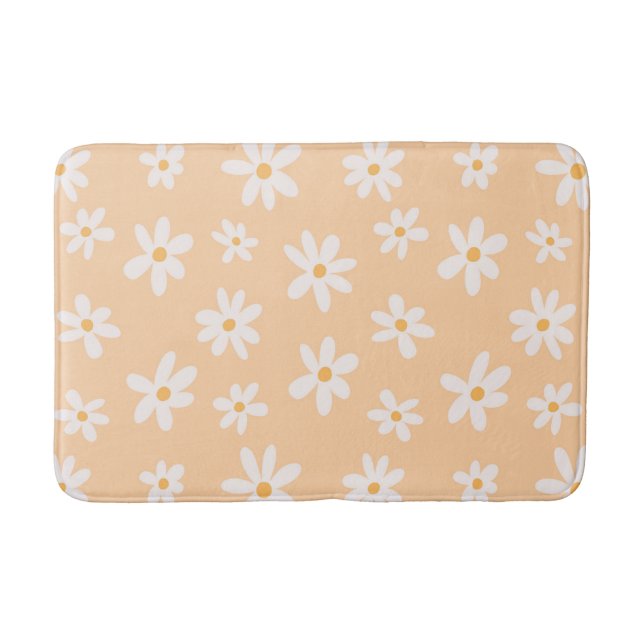 Cute Daisy Flower Pattern Bath Mat (Front)