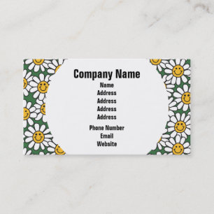 Cute Daisy Flower Pattern Business Card