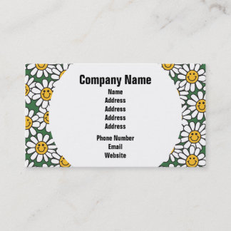 Cute Daisy Flower Pattern Business Card