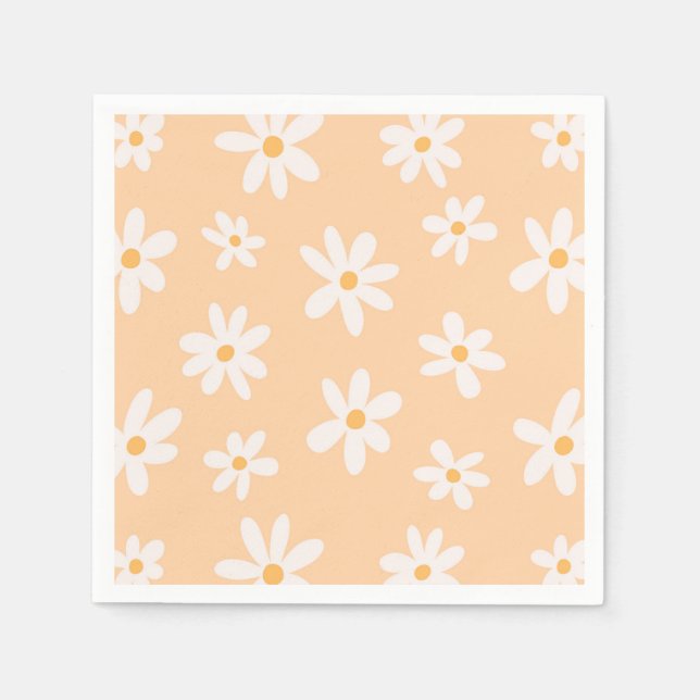 Cute Daisy Flower Pattern Napkin (Front)