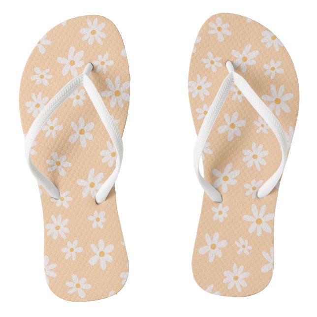 Cute Daisy Flower Pattern Thongs (Footbed)