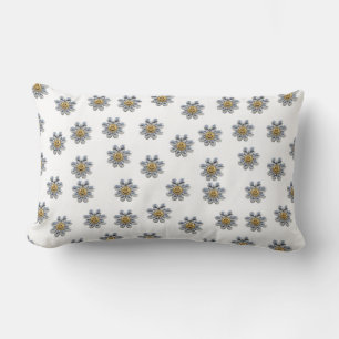 Cute Daisy Flower Seamless Pattern Lumbar Cushion