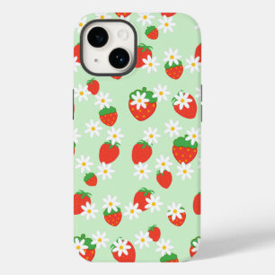 Cute Daisy Flower strawberry Christmas Pattern  Case-Mate iPhone 14 Case