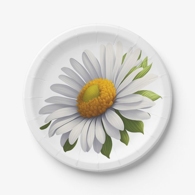 Cute Daisy — Power of Flowers Paper Plate (Front)