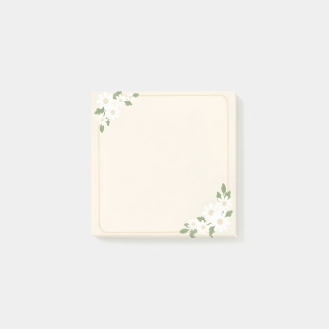 Cute Daisy Sticky Notes Printable | Floral Memo No (Front)