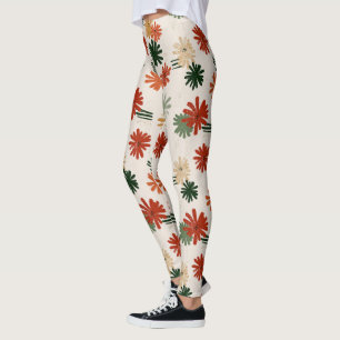 Cute Daisy Themed Weightlifting Crossfit Leggings
