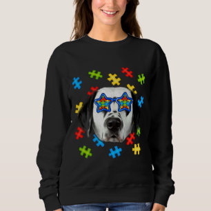 Cute Dalmatian Autism Puzzle Sunglasses Puppies Ow Sweatshirt