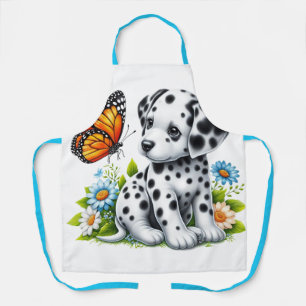 Cute Dalmatian/Butterfly friends Apron