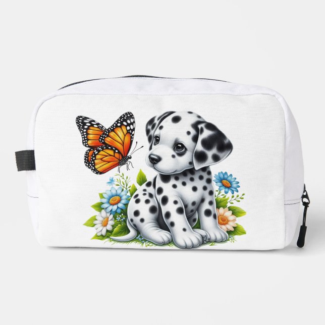 Cute Dalmatian/Butterfly friends Dopp Kit (Front)
