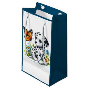 Cute Dalmatian/Butterfly friends Small Gift Bag