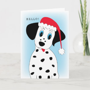 Cute Dalmatian Dog Christmas Card