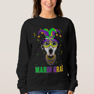 Cute Dalmatian Dog Lover Mardi Gras Carnival Party Sweatshirt