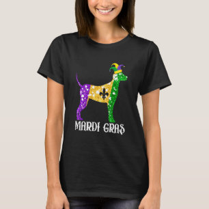 Cute Dalmatian Dog Lover Mardi Gras Party Jester M T-Shirt