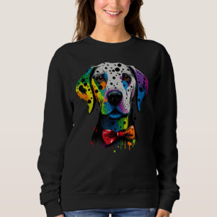 Cute Dalmatian Dog on Dalmatian 2 Sweatshirt
