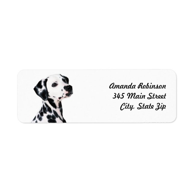 Cute Dalmatian Dog Return Address Label (Front)