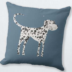Cute Dalmatian Dog Teal Green Cushion