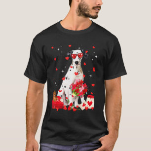 Cute Dalmatian Dog Valentine Fun Dog Dad Dog Mum T-Shirt