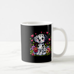 Cute Dalmatian Dog With Hearts Dalmatian Valentine Coffee Mug