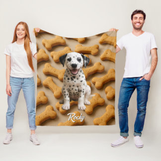 Cute Dalmatian Personalised Blanket