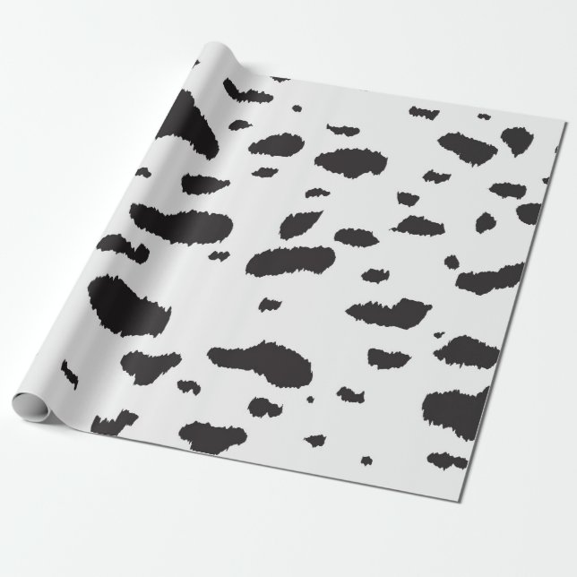Cute Dalmatian Print Wrapping Paper (Unrolled)
