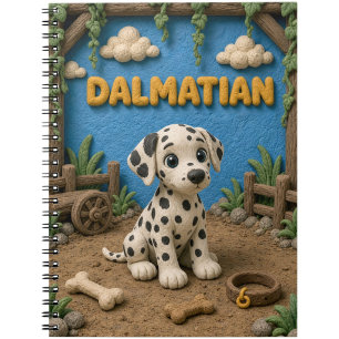 Cute Dalmatian Puppy, Baby Dog Notebook