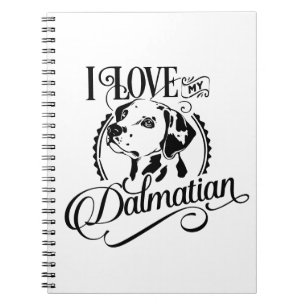 Cute Dalmatian Puppy Dog Lover Cartoon Notebook