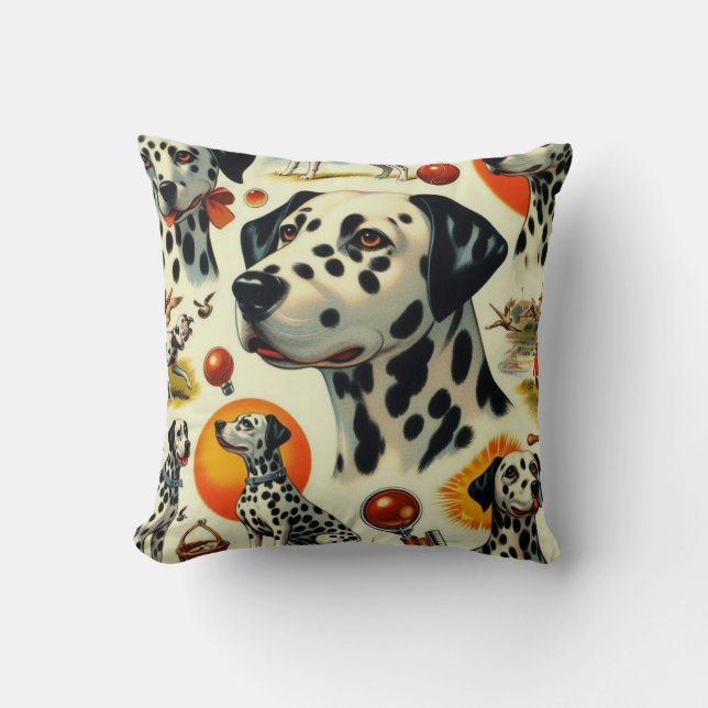 Cute Dalmatian Seamless Cushion (Front)