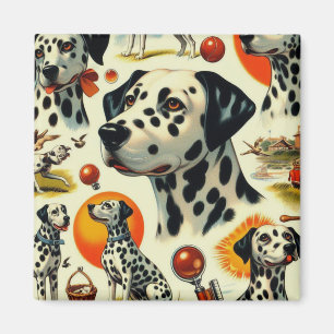 Cute Dalmatian Seamless Magnet