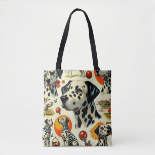 Cute Dalmatian Seamless Tote Bag