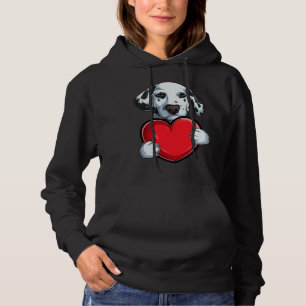 Cute Dalmatian Valentine s Day Dog  Dalmatian Hoodie