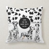 Cute Dalmatians Black & White Happy Spots