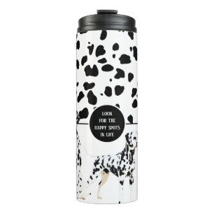 Cute Dalmatians Black & White Happy Spots Thermal Tumbler