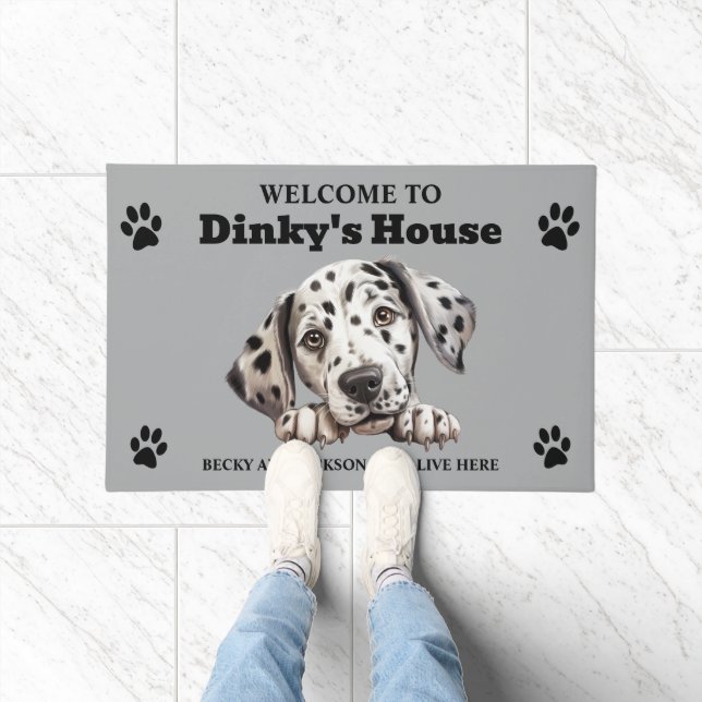 Cute Dalmation Dog Doormat (Indoor)