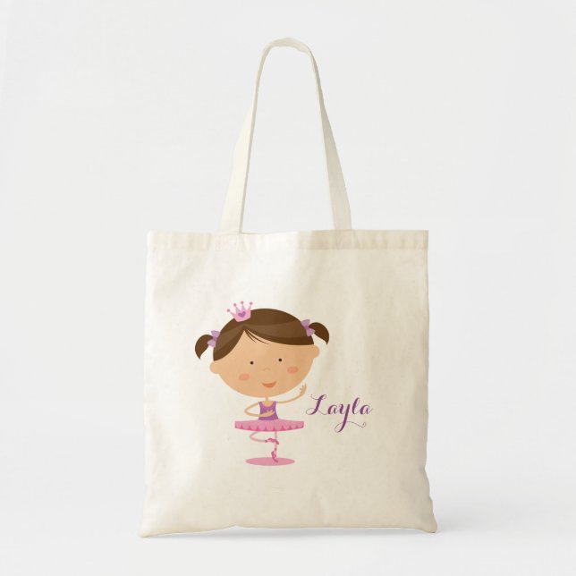 Cute Dancer Ballerina Girl Tote bag (Front)