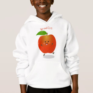 Cute dancing apple cartoon illustration
