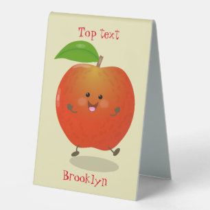 Cute dancing apple cartoon illustration