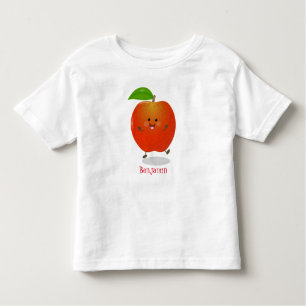 Cute dancing apple cartoon illustration toddler T-Shirt