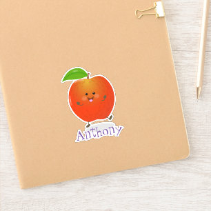 Cute dancing apple kawaii cartoon illustration