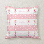 Cute dancing ballerinas cushion<br><div class="desc">Cute dancing ballerinas pattern.</div>